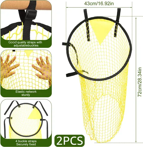 Vista 2 de Football Target Net, 16" Easy-to-Attach Soccer Goal Net, Soccer Target Goal for Shooting Training, Improves Accuracy, for Shooting Accuracy