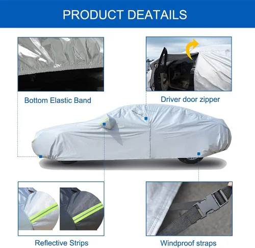 Vista 4 de Kaugung - Funda de automóvil de 6 capas con ajuste personalizado para Toyota Camry Sedan de 1991 a 2025, cubierta impermeable para todo
