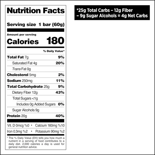 Vista 9 de Barras de proteínas Quest Nutrition Pastel de Cumpleaños, 20g de proteína, 1g de azúcar, 4g de carbohidratos netos, sin gluten, aptas para ceto, 12