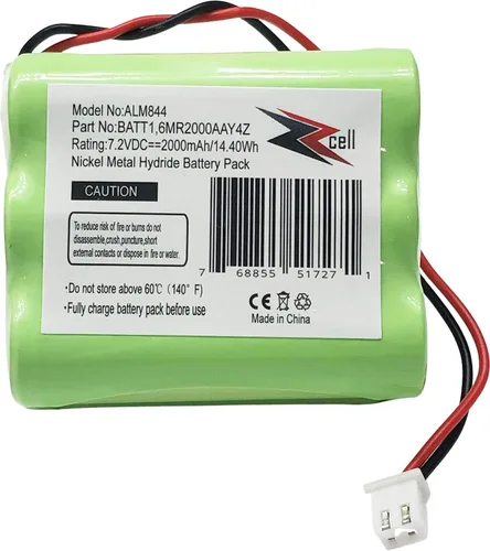 Vista 4 de ZZcell® Reemplazo de batería para 2Gig BATT1, BATT1X, BATT2X, 6MR2000AAY4Z, GC2 2GIG-CNTRL2 2GIG-CP2, GCKIT311, 228844, Go Control Panel Alarm