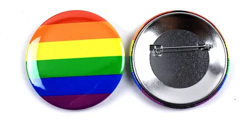 Vista 2 de LGBTQ+ Community Pride Flags Botones Pinback - 2.25 pulgadas redondas