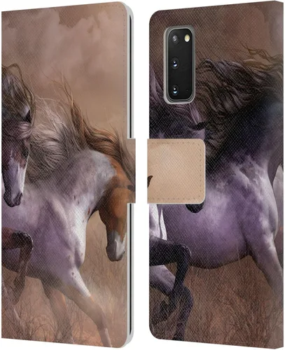 Vista 327 de Head Case Designs Officially Licensed Laurie Prindle A Morgan Christmas Western Stallion Leather Wallet Case Compatible with Samsung Galaxy A07 4G