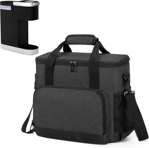 CURMIO Bolsa de transporte para cafetera compatible con Keurig K-Mini o K-Mini Plus, bolsa de viaje para cafeteras de una sola porción para cápsulas