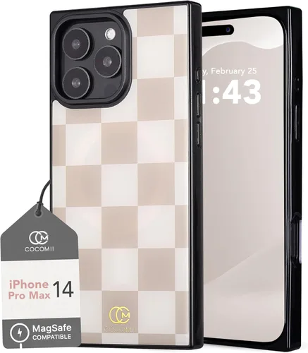 Vista 63 de Cocomii - Funda rectangular compatible con iPhone 14 Pro - Compatible con MagSafe, patrón de carey, estampado animal, brillante, magnética