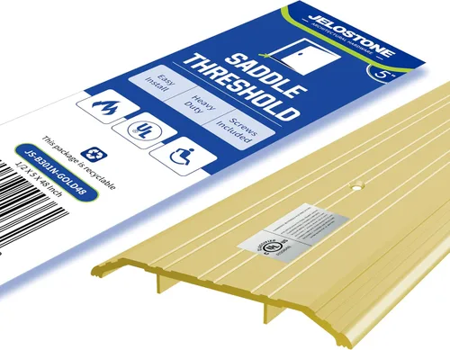 Vista 12 de Umbral de puerta comercial de aluminio para uso pesado de 5'' de ancho x 1/2'' de alto x 36'' de largo (anodizado en bronce oscuro) - ADA Accesible
