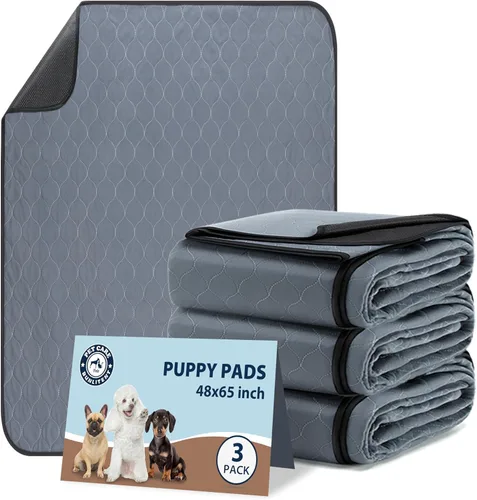 Vista 15 de Almohadillas lavables para orina de perros, 34 x 36 pulgadas, reutilizables, con absorción rápida, impermeables y reutilizables para orina de parto