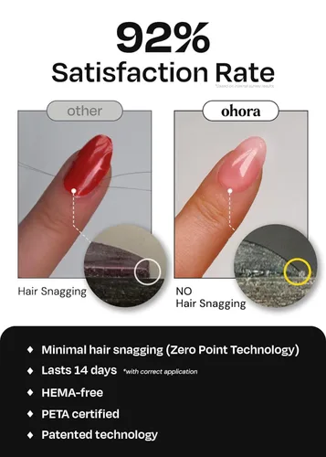 Vista 3 de ohora - Tiras de uñas de gel semicuradas (N Silver Chrome), blancas, metálicas, para cualquier lámpara de uñas UV/LED, larga duración, con 2