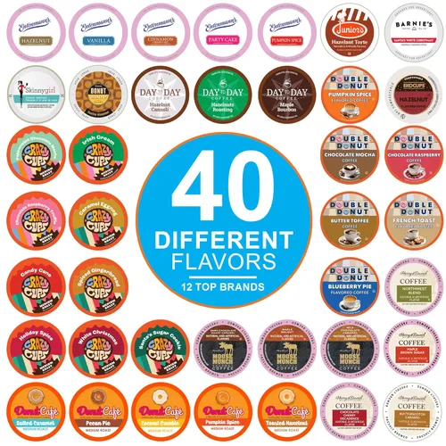 Vista 12 de Paquete variado de cápsulas de café descafeinado con sabor, excelente mezcla de cápsulas de café descafeinado compatibles con todas las cafeteras