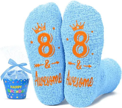 Vista 8 de HAPPYPOP Birthday Gift Ideas - Birthday Socks for 5-12 Year Old Kids Boys Girls