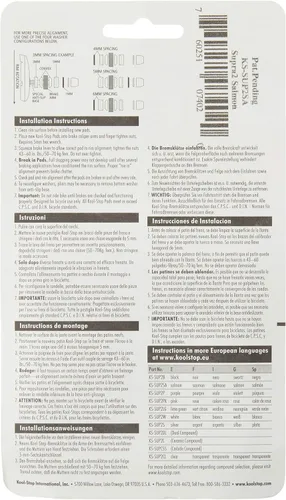 Vista 2 de Kool Stop Supra 2, almohadillas lineales, postes roscados, salmón, par