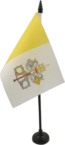 Vista 32 de Aland Table Flag 4'' x 6'' - Aland - Finland Desk Flag 15 x 10 cm - Black plastic stick and base - AZ FLAG