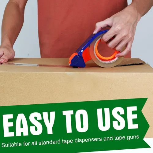 Vista 4 de HERKKA Cinta de embalaje transparente, 36 rollos de cinta de embalaje resistente para envío, embalaje, mudanza y sellado, cinta de embalaje