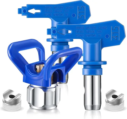 Boquilla de pistola pulverizadora de pintura sin aire, 3 puntas de pulverización, boquilla protectora, reemplazo del asiento para boquilla de