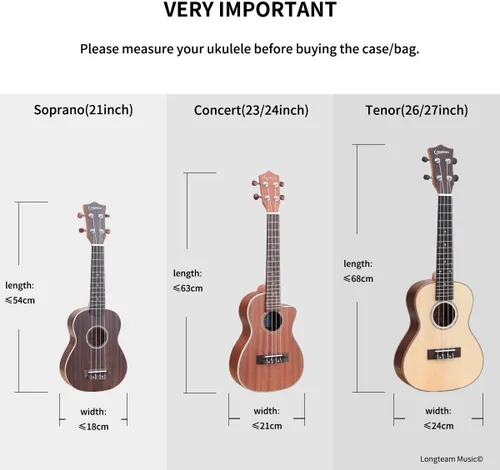 Vista 6 de Funda para ukelele simple de lino, esponja de 0.394 in, portátil, impermeable, bolsa para ukeleles, bolsa de concierto Uke con bolsillo