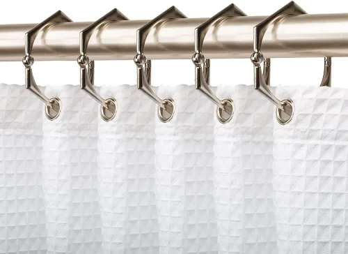 Vista 9 de Utopia Alley HK9BK - Juego de 12 anillos para cortina de ducha para baño, color negro