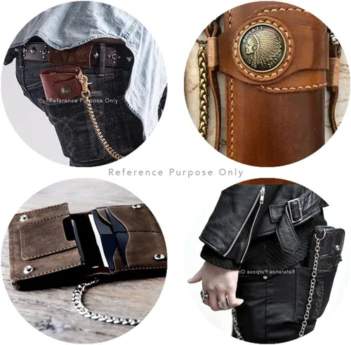 Vista 4 de CRAFTMEMORE 2pcs 1.181 in Concho Pirata Cráneo Tornillo Atrás Moneda Cuero Artesanía Ornamento CHS26