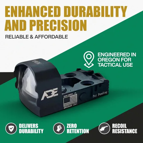 Vista 2 de ADE Advanced Optics NUWA PRO RD3-021 Mira de Punto Verde – Óptica Reflex de Movimiento Despierto para Canik TP9 Elite SC, Mete SFT, Mete MC9, Sig