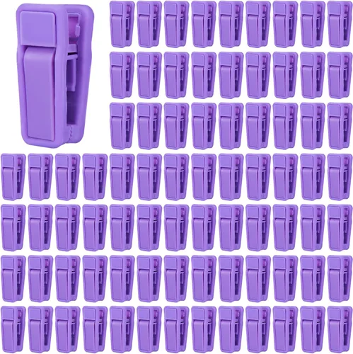 Vista 21 de KISEER Juego de 40 clips de plástico para colgar bebés de línea delgada para colgar ropa de terciopelo (negro)