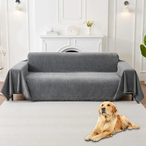 Vista 8 de HAOMAIJIA Funda de sofá antideslizante para sofá de 2 cojines, fundas de sofá seccionales lavables para perros y mascotas, protector de muebles