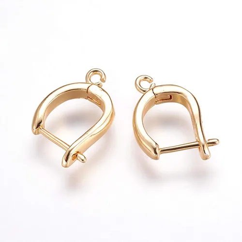 Vista 17 de Craftdady Aretes de aro chapados en oro de 14 quilates, 12 pares de aretes de aro de latón con múltiples bucles, círculo, lágrima, flor, palanca