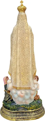 Vista 3 de Durx-litecrete Inch Nuestra Señora de Fátima Estatua Figura Religiosa Virgen Virgen