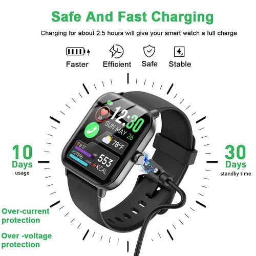 Vista 3 de VeryFit - Cable de carga magnético USB para reloj inteligente (2 unidades)