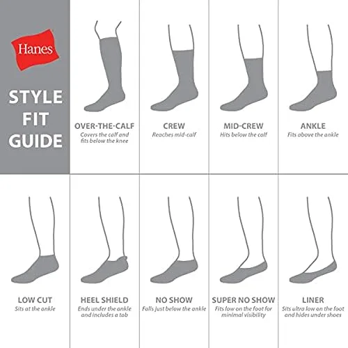 Vista 3 de Hanes Calcetines para bebés y niños pequeños, tobillo y corte bajo, paquete de 10 pares