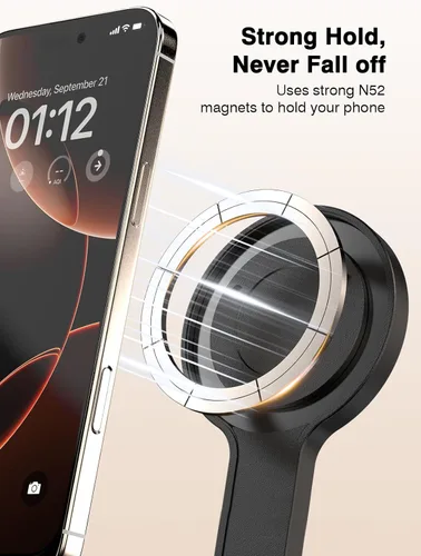 Vista 3 de Trípode seguro para iPhone, 65 pulgadas, extensible, fuerte, magnético, selfie, para iPhone con control remoto, soporte de trípode portátil