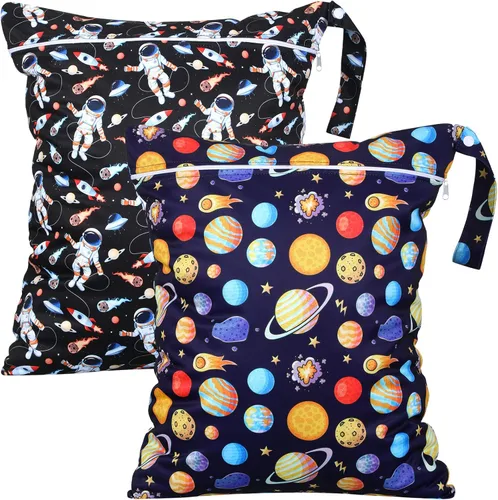Vista 12 de Shappy 2 piezas de gran bolsa de lavandería para viaje, lavable, impermeable, húmeda y seca, gran bolsa para ropa sucia, para baño, entrenamiento