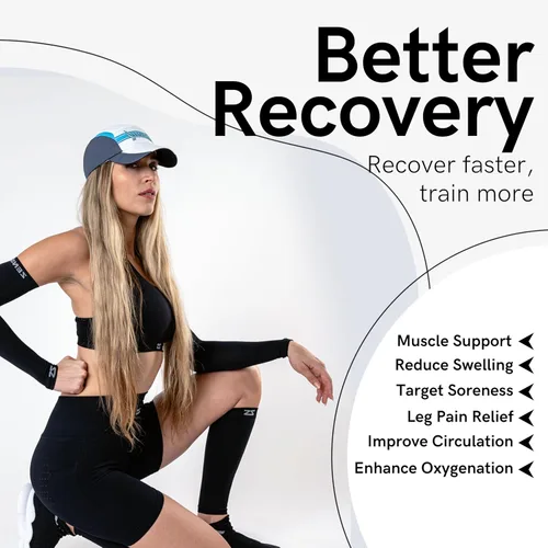 Vista 7 de Zensah - Mangas de compresión para pierna - Espinillera, manga de compresión de pantorrilla para hombre y mujer