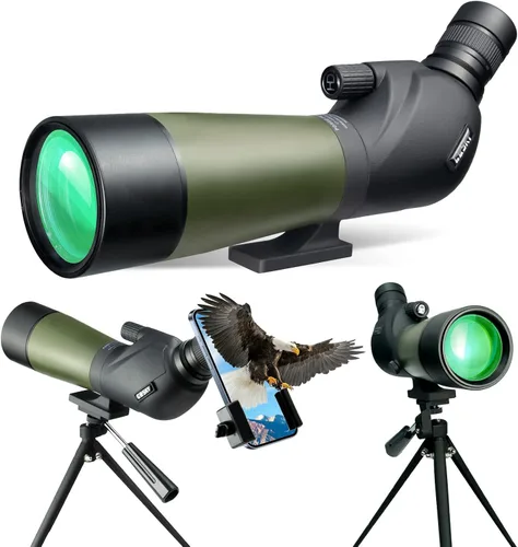 Gosky 20-60x85 Spotting Scope with Full Size Tripod, Phone Adapter and Cleaning Kit, Spotting Scopes for Bird Watching, Wildlife Viewing,Portable