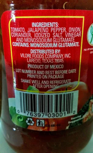 Vista 3 de La Costena - Botella de salsa de 16.7 onzas (paquete de 3) (estilo casero mexicano - mediano)