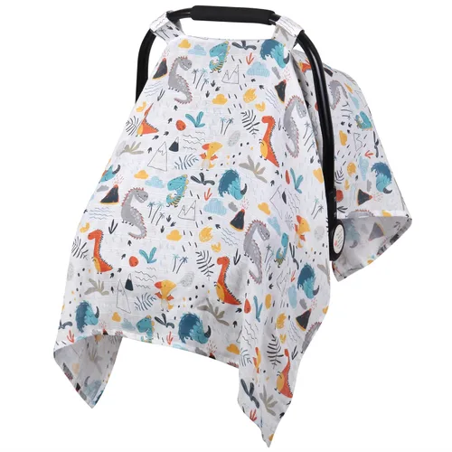 Vista 22 de Metplus Funda de muselina para asiento de coche para bebés, funda transpirable para asiento de coche infantil, funda ligera para portabebés