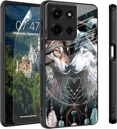 Vista 15 de Funda para Motorola Moto Edge 2022, cubierta trasera de vidrio templado con protector de pantalla, funda protectora a prueba de golpes para Motorola