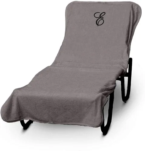 Vista 167 de Funda de lujo para tumbona de piscina con monograma de Hotel y Spa, bordado con letras en bloque - Extra absorbente 100% algodón turco - Rizo suave