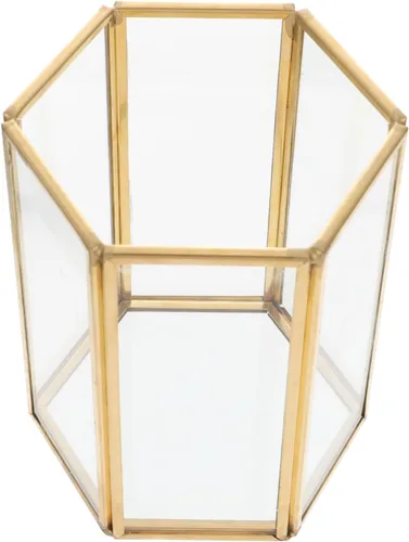 Soporte de cristal para maquillaje, elegante caja de almacenamiento para brochas de maquillaje, organiza tus herramientas de belleza y ahorra espacio