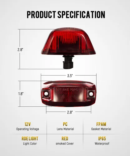 Vista 7 de Partsam 5 piezas de repuesto para Ram Promaster 1500 2500 3500 luces de techo traseras montadas en el techo de la cabina de luces de luz superior