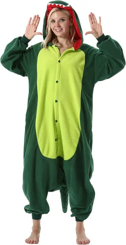 Vista 2 de DarkCom Pijama de una pieza de animal para mujer y hombre, disfraz de Halloween, ropa de dormir de Navidad