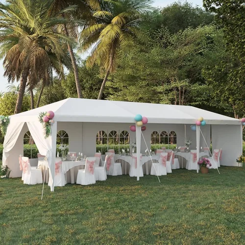 Vista 18 de Carpa para exteriores, carpa de fiesta de boda, refugio de campamento, refugio instantáneo comercial, tienda de campaña impermeable con paredes