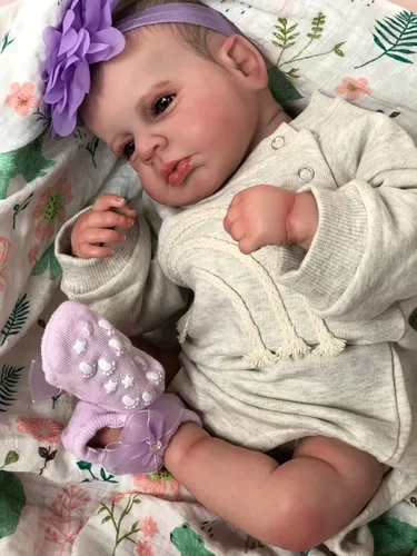 Vista 3 de iCradle Muñecas de bebé niño de 20 pulgadas, 19.7 in, muñeca de bebé recién nacido, de vinilo suave, de silicona de la vida real, con aspecto real