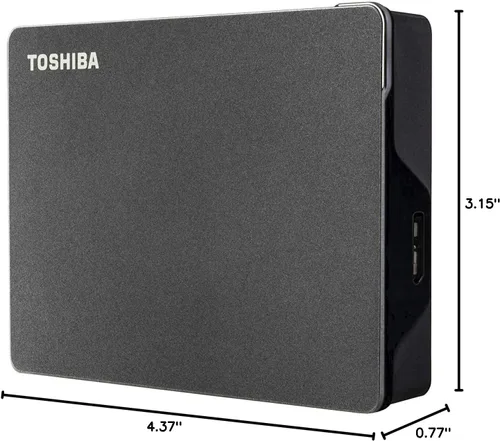 Vista 9 de Toshiba Canvio Gaming - Disco duro externo portátil de 4 TB USB 3.0, negro para PlayStation, Xbox, PC y Mac - HDTX140XK3CA