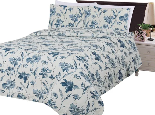 Vista 12 de Marina Decoration Juego de funda de edredón de 3 piezas con 2 fundas de almohada, diseño de rayas negras y grises, tamaño doble/matrimonial