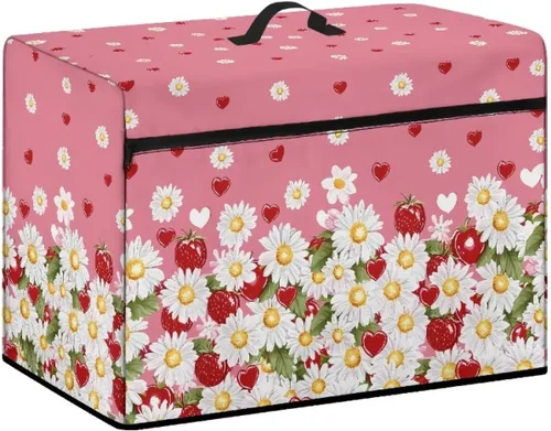 Vista 8 de Funda para máquina de coser de flores hippie grande, cubierta antipolvo, protección de fácil limpieza para máquina de coser, resistente a