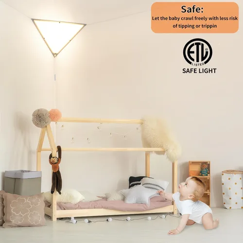 Vista 6 de Upgraded Corner Light with Remote Control, Dimmable Corner Lights for Living Room, Corners Lamp with 10 FT Cord, 22W 2200LM Plug in Ceiling Light