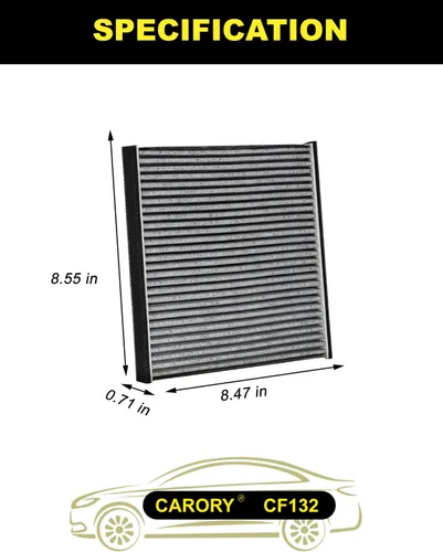 Vista 2 de Filtro de aire de cabina con carbón activado para Toyota Camry (2002-2006), Sienna (2004-2010), Avalon (2000-2004), Lexus RX350 (2007-2009), ES330