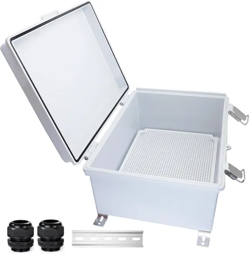Vista 32 de Caja Eléctrica Impermeable a Prueba de Polvo Caja de Conexiones Resistente a la Intemperie IP67 Carcasa de Plástico ABS Caja de Proyecto