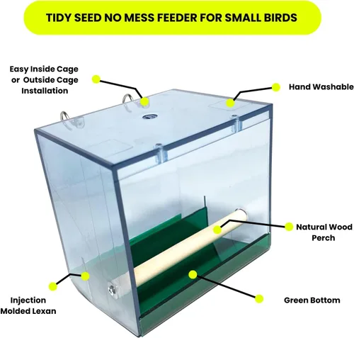 Vista 3 de Comedero para pájaros de semillas sin desorden, S