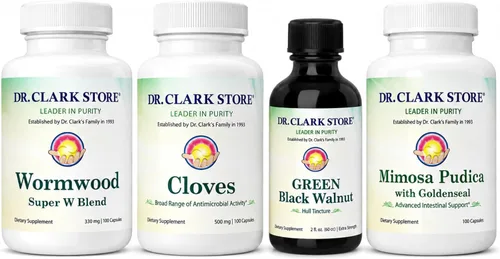 Kit de limpieza para-Cleanse de Dr Clark Store con Mimosa Pudica - Ayuda a mantener la función intestinal óptima, la salud intestinal y la digestión