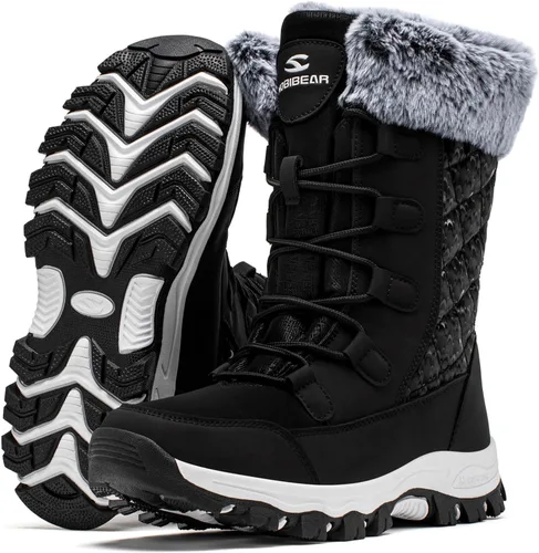 Vista 2 de HOBIBEAR - Botas de nieve de invierno para mujer