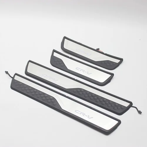 Vista 2 de Vestiduras de placa de metal protectora para umbral de puerta, estilo de moda para Honda CR-V CRV